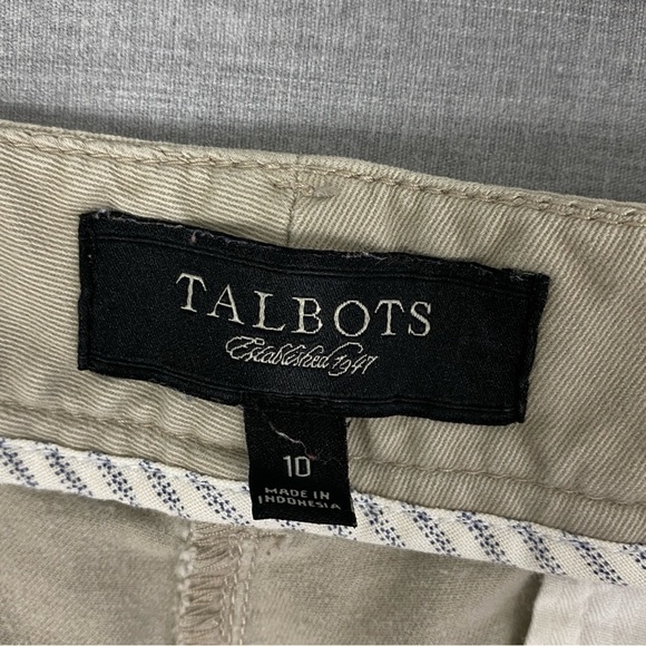 Talbots Heritage Boot Pants Cotton Beige Sz 10 Bootcut - Picture 11 of 12